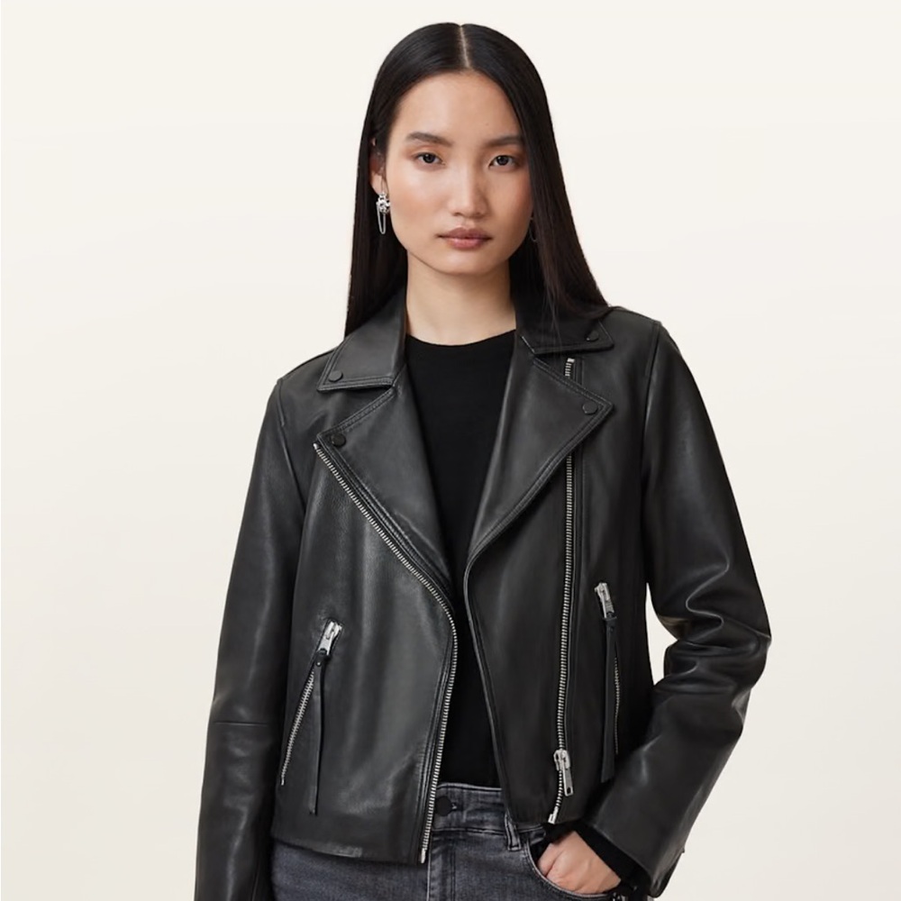 Black Leather Moto Jacket